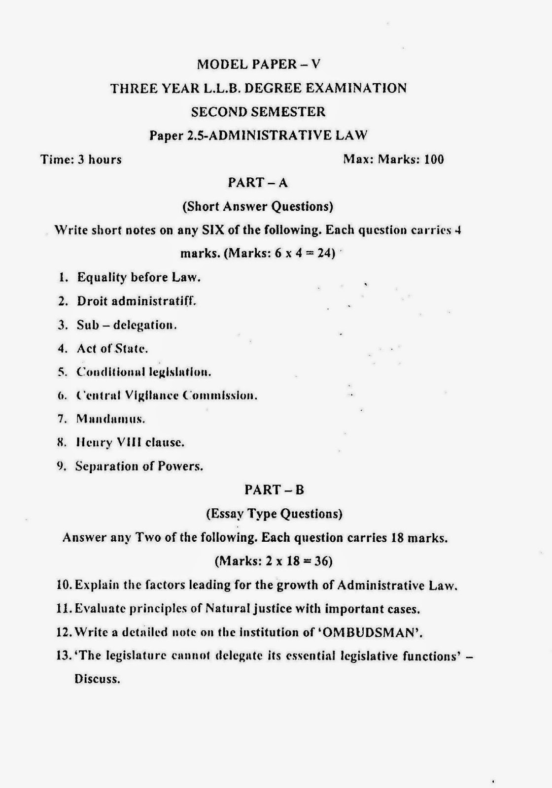 Administrative law essay